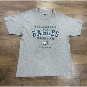 Vintage 90s Philadelphia Eagles Spring Training Camp 1998 Graphic Tee XL Grey